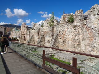 ナポリ「卵城の遠望」インドの聖牛と婦人